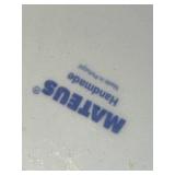 Gold Oval Tray, Silver Beaded Tray, Blue Bowl, Goblet & Teapot - 6-Piece Kitchenware Lot