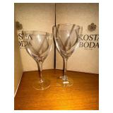 Kosta Boda Crystal Wine Glasses - 22 White Wine Glasses and 15 Red Wine Glasses in 4 Boxes