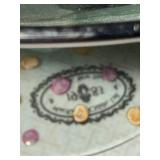 Set of 6 Italian Hand-Painted Tulip Glass Dessert Coupes