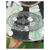 Set of 6 Italian Hand-Painted Tulip Glass Dessert Coupes