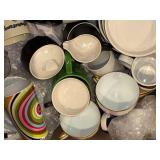 Assorted Dishware including Mikasa Porcelain Teacups & Mugs - Assorted Dinnerware Set