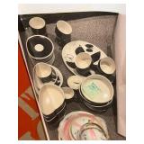 Assorted Dishware including Mikasa Porcelain Teacups & Mugs - Assorted Dinnerware Set