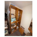 Two Ikea Wooden Open-Shelf Bookcase Display Unit - Multi-Section Cabinet