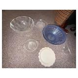 Crystal Glassware - Bowls & Dishes (Lot of 7) Vintage Serving Pieces