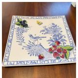 Gien France Ciseaux Bleu Dinnerware Set - Blue & White Plates, Teapot, Cups