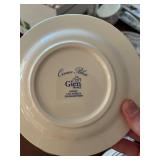 Gien France Ciseaux Bleu Dinnerware Set - Blue & White Plates, Teapot, Cups