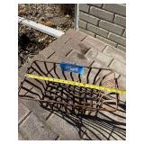 Metal Wire Baskets & Tall Copper-Bowl Plant Stand - Outdoor Decor