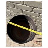 Metal Wire Baskets & Tall Copper-Bowl Plant Stand - Outdoor Decor