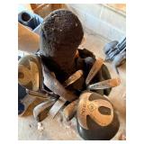 Pro Select Golf Clubs in Green Cart Bag with Bennington Push Cart & Titleist Balls