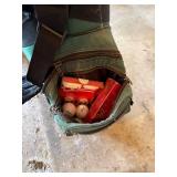 Pro Select Golf Clubs in Green Cart Bag with Bennington Push Cart & Titleist Balls