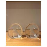Maleras Crystal Animal Sculptures Set - Rabbits in Arch, Deer in Rock, Lion Medallion