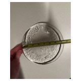 Kosta Boda Clear Glass Plate with Floral Engraving - 11 in Dia