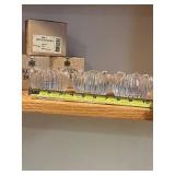 Kosta Boda Winter Garden Clear Ribbed Glass Apple Candle Holders - Set of 4