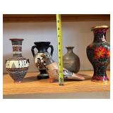 Decorative Vases & Bird Figurine (Lot of 6)