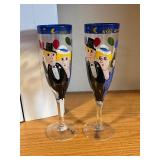 Skål Sweden Hand-Crafted Wedding Champagne Flutes - Pair, 8 in Tall