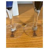 Skål Sweden Hand-Crafted Wedding Champagne Flutes - Pair, 8 in Tall