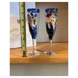 Skål Sweden Hand-Crafted Wedding Champagne Flutes - Pair, 8 in Tall