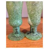 Pair of Hand-Painted Wooden Figurines - Folk Art Collectibles