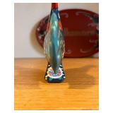 Norwegian Hand-Painted Wooden Rooster & Dala Horse Set with Velkommen Plate