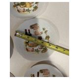 Deshoulières Collection LBP Porcelain Cheese & Wine Plates - Limoges, France - Set of 6