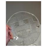 Glass Coaster Set - Clear Grid Pattern (Lot of 4)