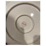 VIETRI Hand-Painted Italian Ceramic Dinnerware Set - Olive Green Rim, Landscape Motifs