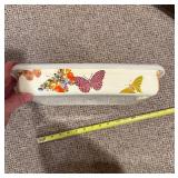 MacKenzie-Childs Butterfly Meadow Lidded Trinket Box Cream Ceramic 9 in L x 6 in W x 2 in H
