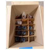 Blue Glass Goblets & Pink Tinted Tumblers - Assorted Glassware Set (12 pcs)