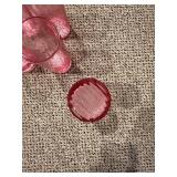 Blue Glass Goblets & Pink Tinted Tumblers - Assorted Glassware Set (12 pcs)