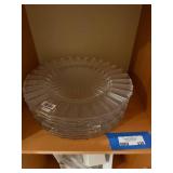 Kosta Boda Starburst Round Glass Plates - 12-Pack, Clear