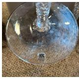 Stockholm Crystal Stemware - 4-Piece Clear Champagne Flute Set, Hand-Cut Crystal