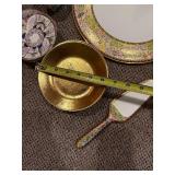 Royal Bone China Floral Border Dinnerware Set with Teapot & Cake Server