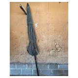 Patio Umbrella - Black Canopy, Folded, Outdoor Shade