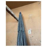 Patio Umbrella - Black Canopy, Folded, Outdoor Shade