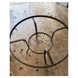 Winston Round Table Base - Black Metal Circular Frame for Glass-Top Table