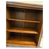 Dark Wood Curio Cabinet with Glass-Front Doors - 9-Pane Grids (2 Doors)