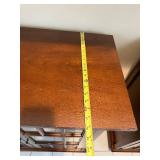 Dark Wood Curio Cabinet with Glass-Front Doors - 9-Pane Grids (2 Doors)