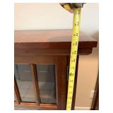 Dark Wood Curio Cabinet with Glass-Front Doors - 9-Pane Grids (2 Doors)