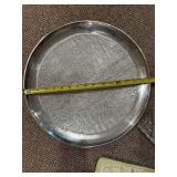 Clear Glass Plates & Woven Basket Tray Set - Decorative Glassware Collection