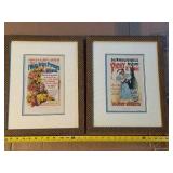 Pair of Framed Original French Posters - Fleurs, Fruits, Primeurs & Vichy St-Yorre
