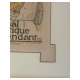 Original French Poster - Journal Politique Indépendant Framed Vintage Print