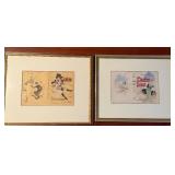 Claudine Lamour & Graine D'horizontales (Lot of 2) - Vintage French Posters, 1893