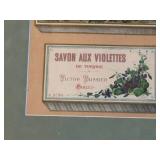 Victor Vaissier Savon Aux Violettes Labels (Lot of 3) Framed Vintage Print