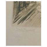 Original French Poster - Paris Street Scene with Woman and Child, Framed