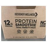 Designer Wellness Protein Smoothie 12-Pack - 12 g Protein Per Pouch - Trial Variety Pack