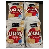 Essential Everyday Wavy Original Potato Chips 9 oz (Lot of 4)