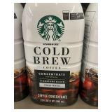 Starbucks Cold Brew Coffee Concentrate Signature Black Sweetened 32 oz (3-Pack)