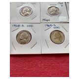 (10) 1950s & 60s Nickels - Uncirculated & Proof