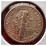 1937 Mercury Dime
