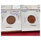 (5) Wheat Pennies - Steel & Some Uncirculated